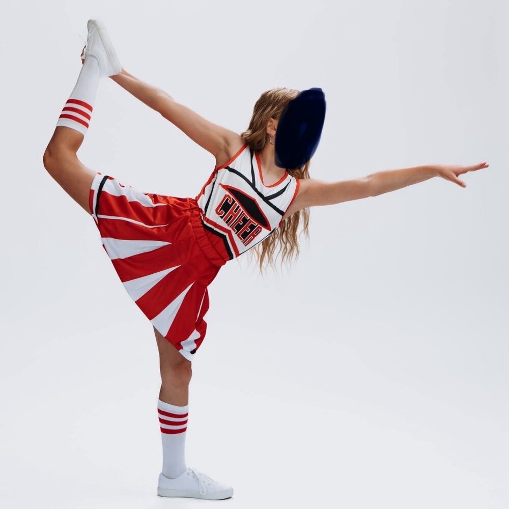 Girls Red and White Cheer Outfit